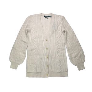 Ralph Lauren Bishop-Sleeve Cashmere Blend Cardigan